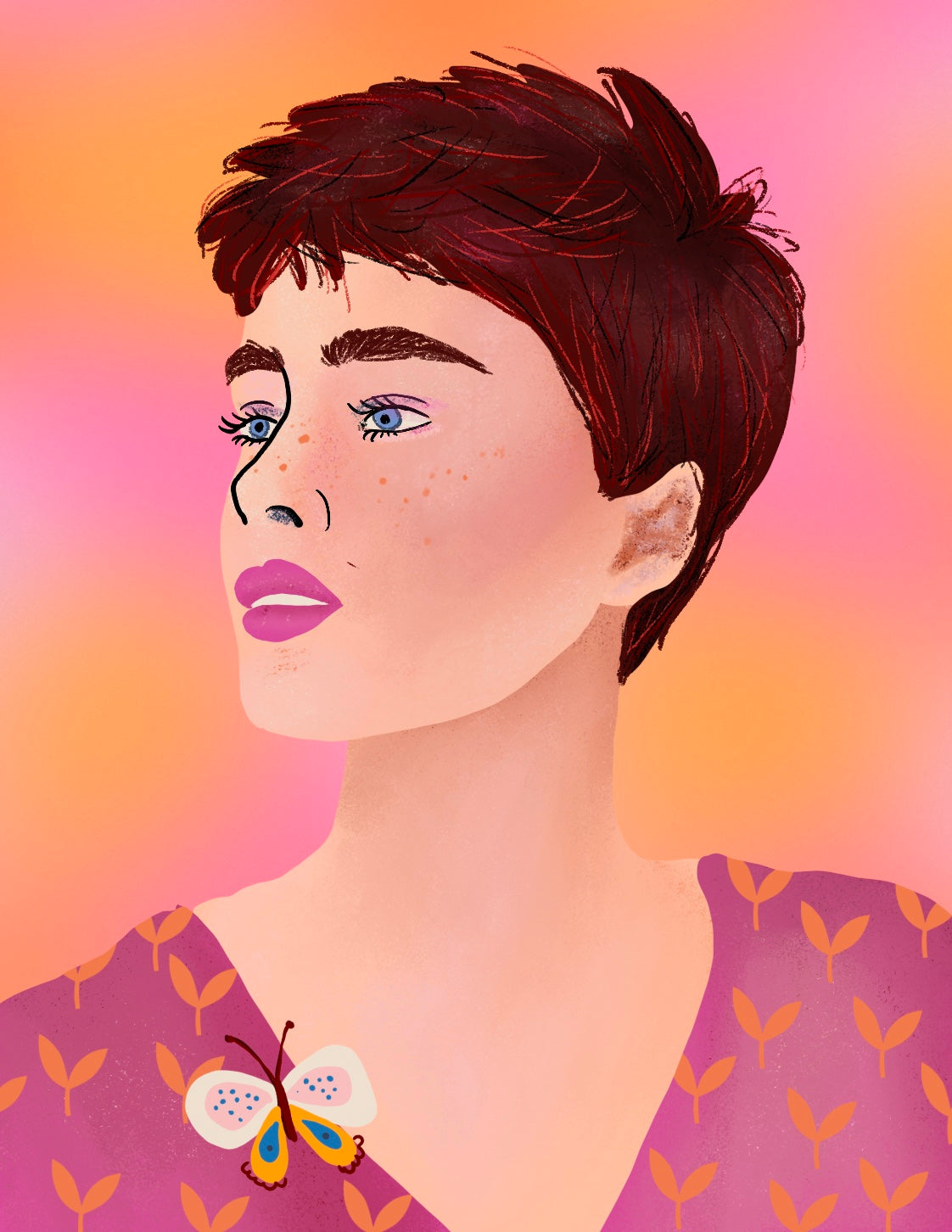 Girl with Pixie Haircut