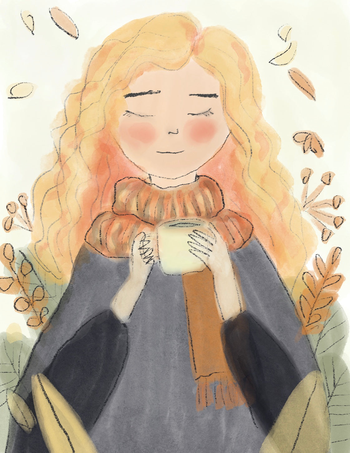 Girl in the Autumn