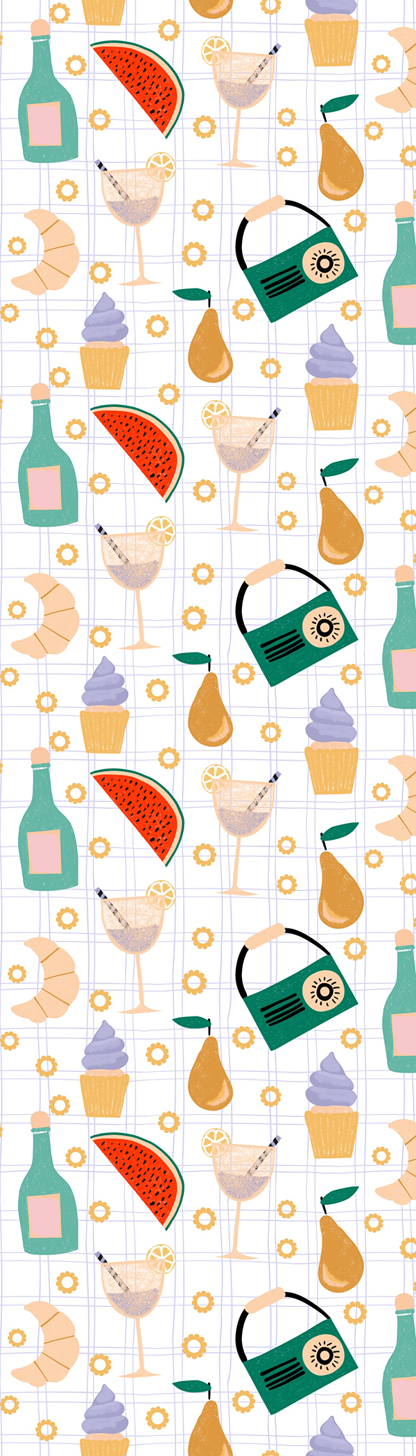 Picnic Party Pattern Bookmark