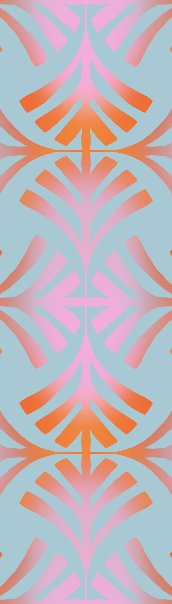 Geometric Pattern Pink Orange Bookmark
