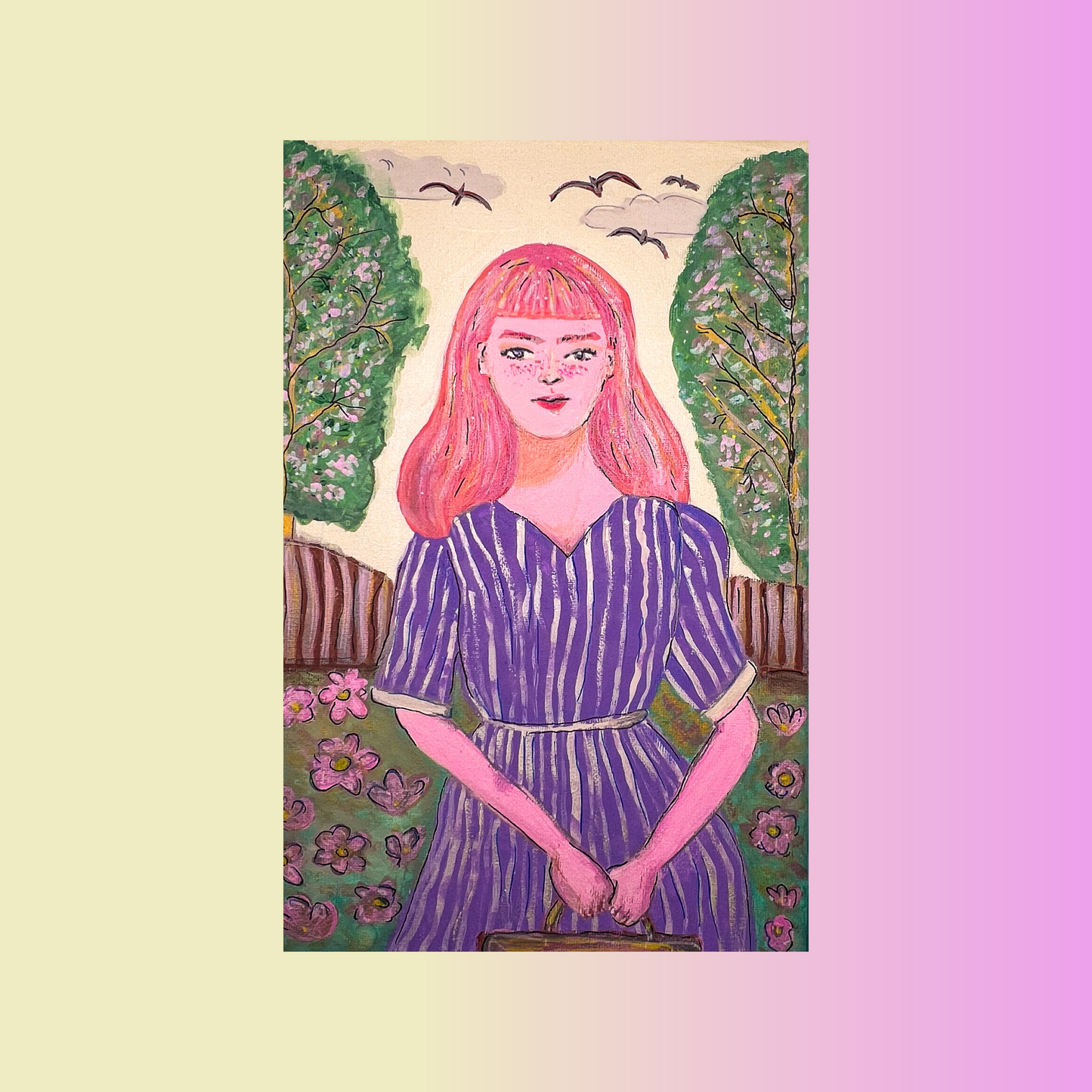 Girl with Red Hair Painting