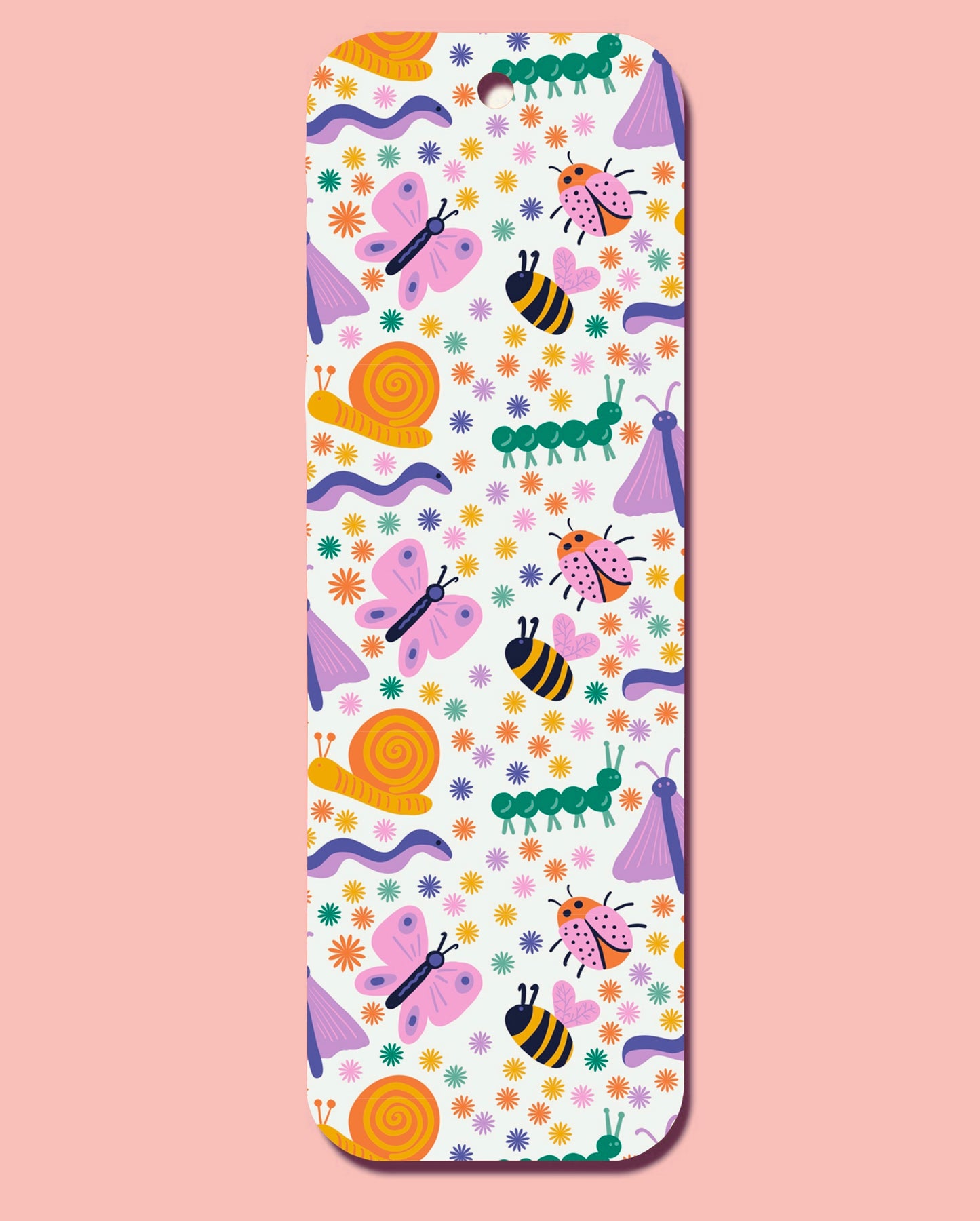 Snail Bee Butterfly Pattern Bookmark