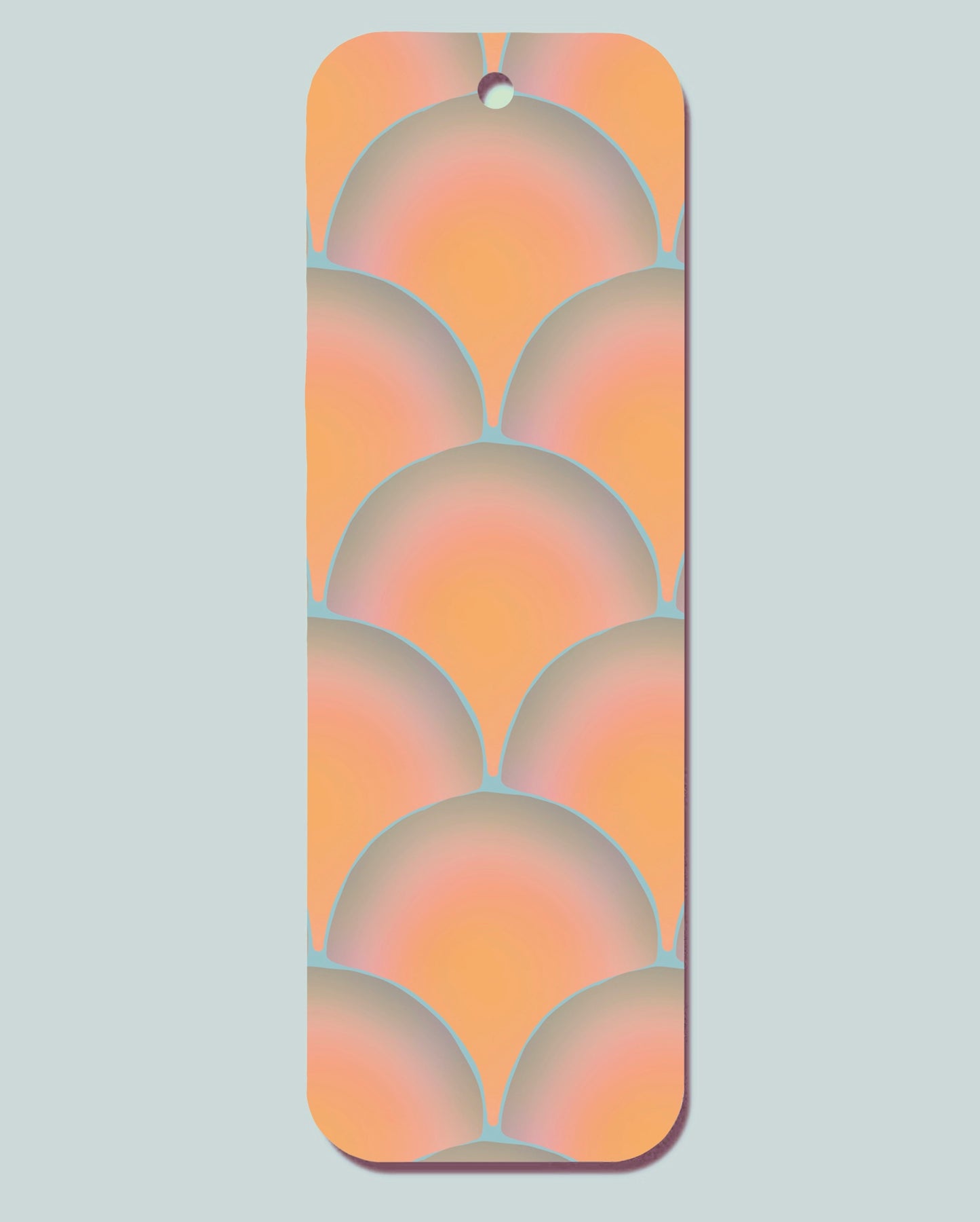 Geometric Pattern Blue Orange Bookmark
