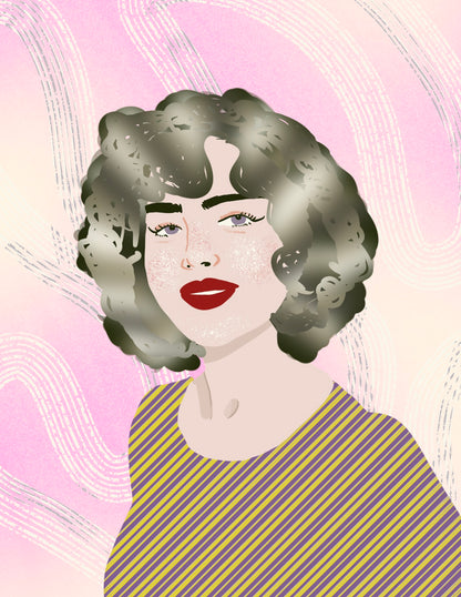 Girl with Red Lipstick