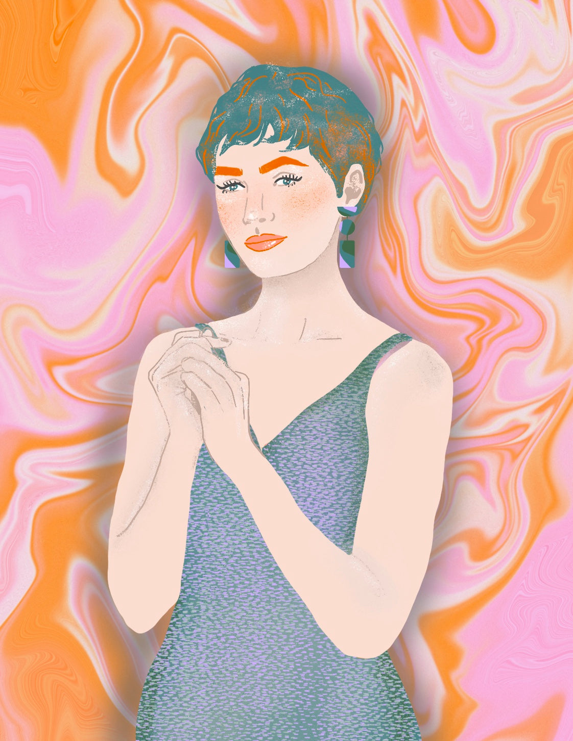 Girl with Turquoise Hair