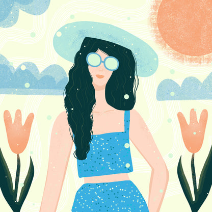 Sunny Days Girl Print