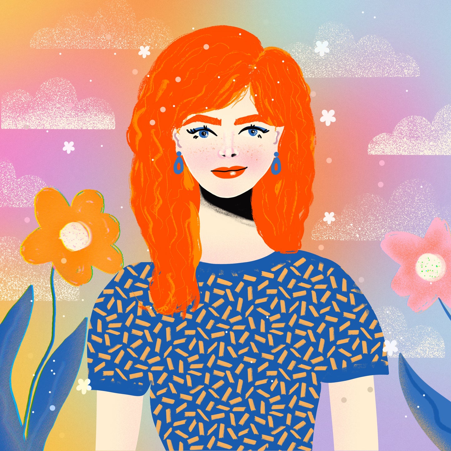 Red Haired Girl Print