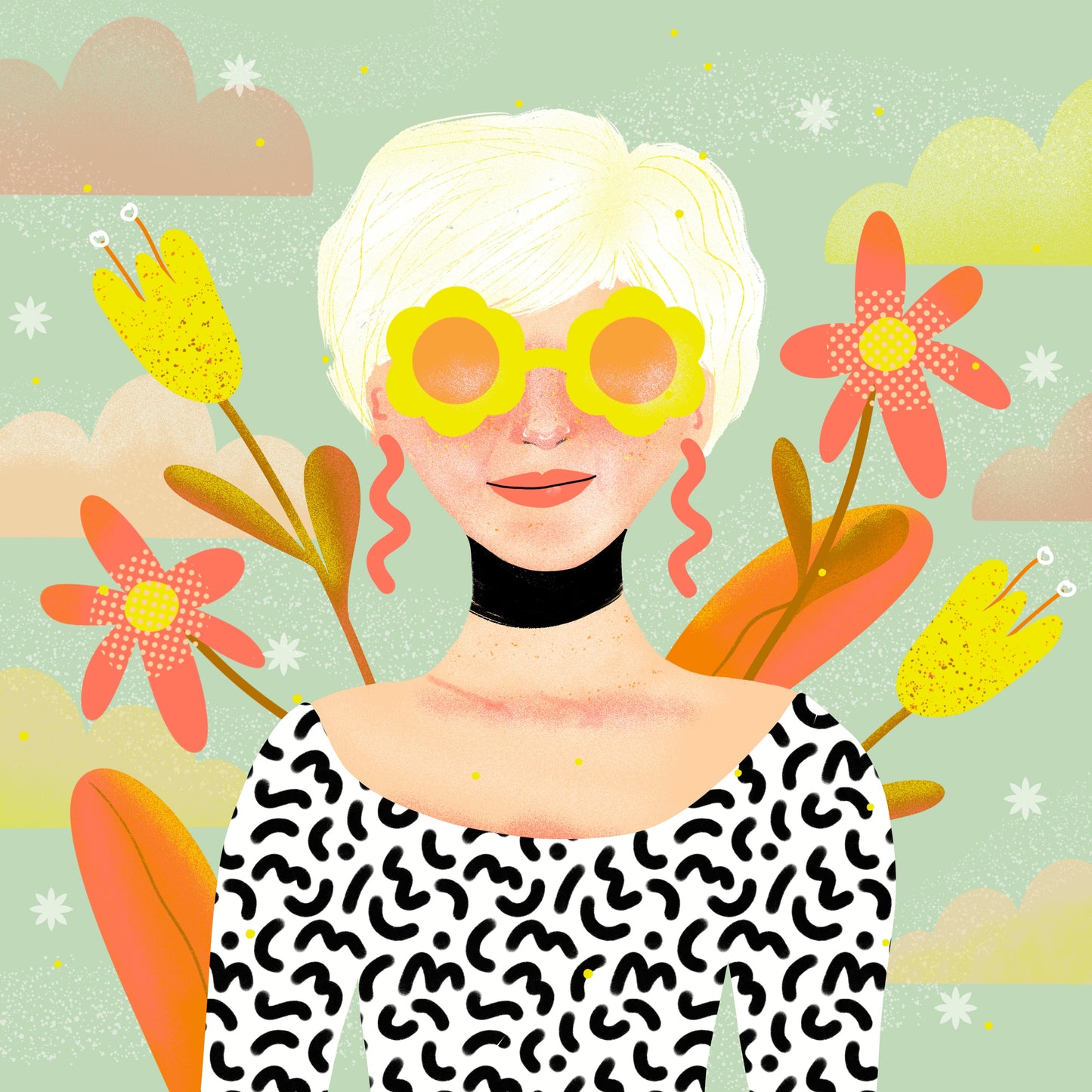 Groovy Sunglasses Print