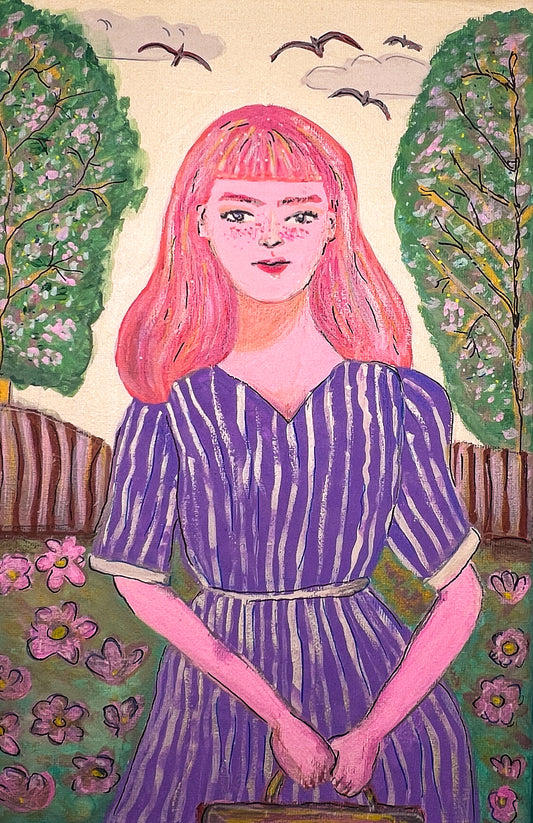 Girl with Red Hair Painting