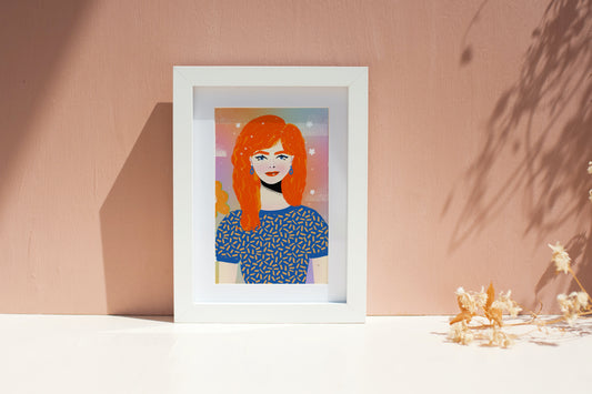Red Haired Girl Print