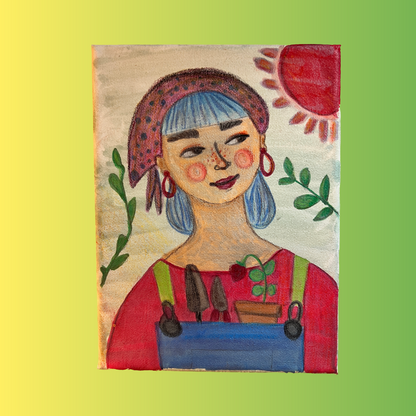 Gardening Lady Painting