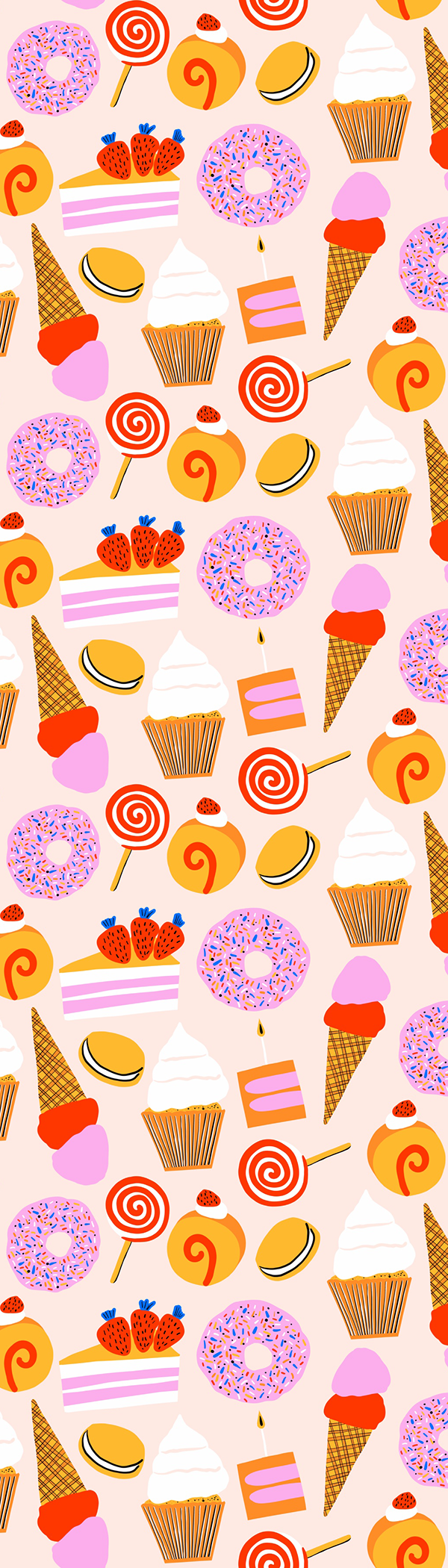 Sweets Pattern Bookmark