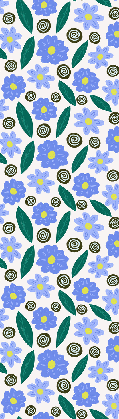 Blue Flower Pattern Bookmark
