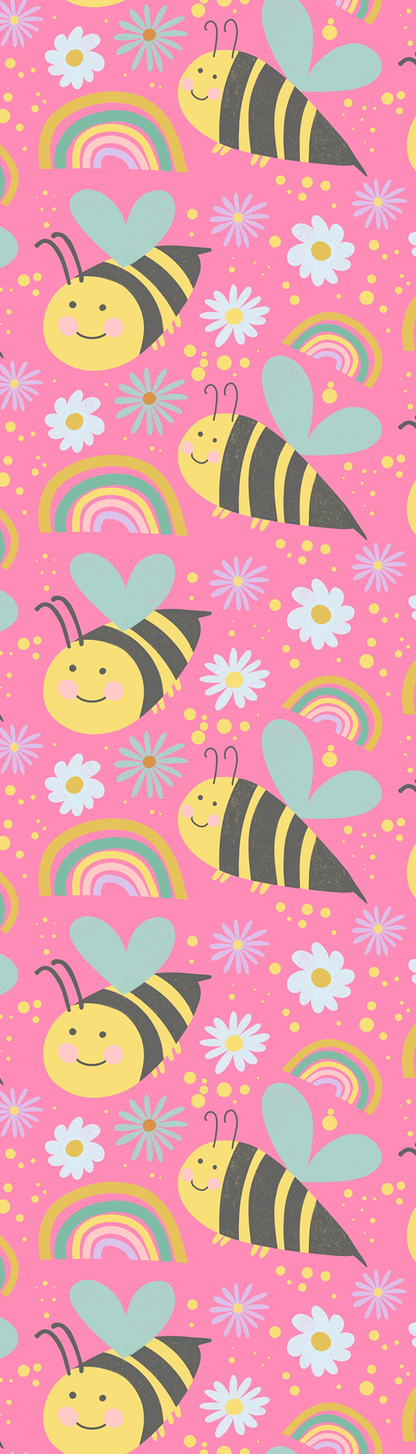 Bee Rainbow Pattern Bookmark