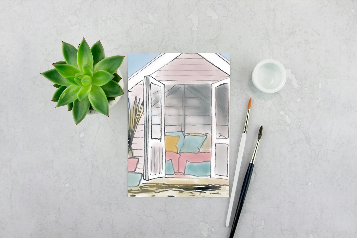 Beach House Illustration