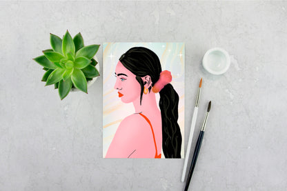 Girl with Long Black Hair