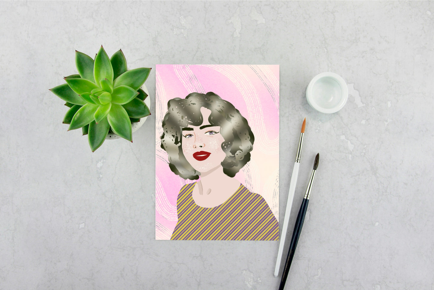 Girl with Red Lipstick