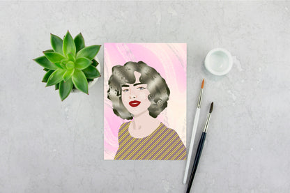 Girl with Red Lipstick