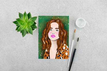 Girl with Long Brown Hair