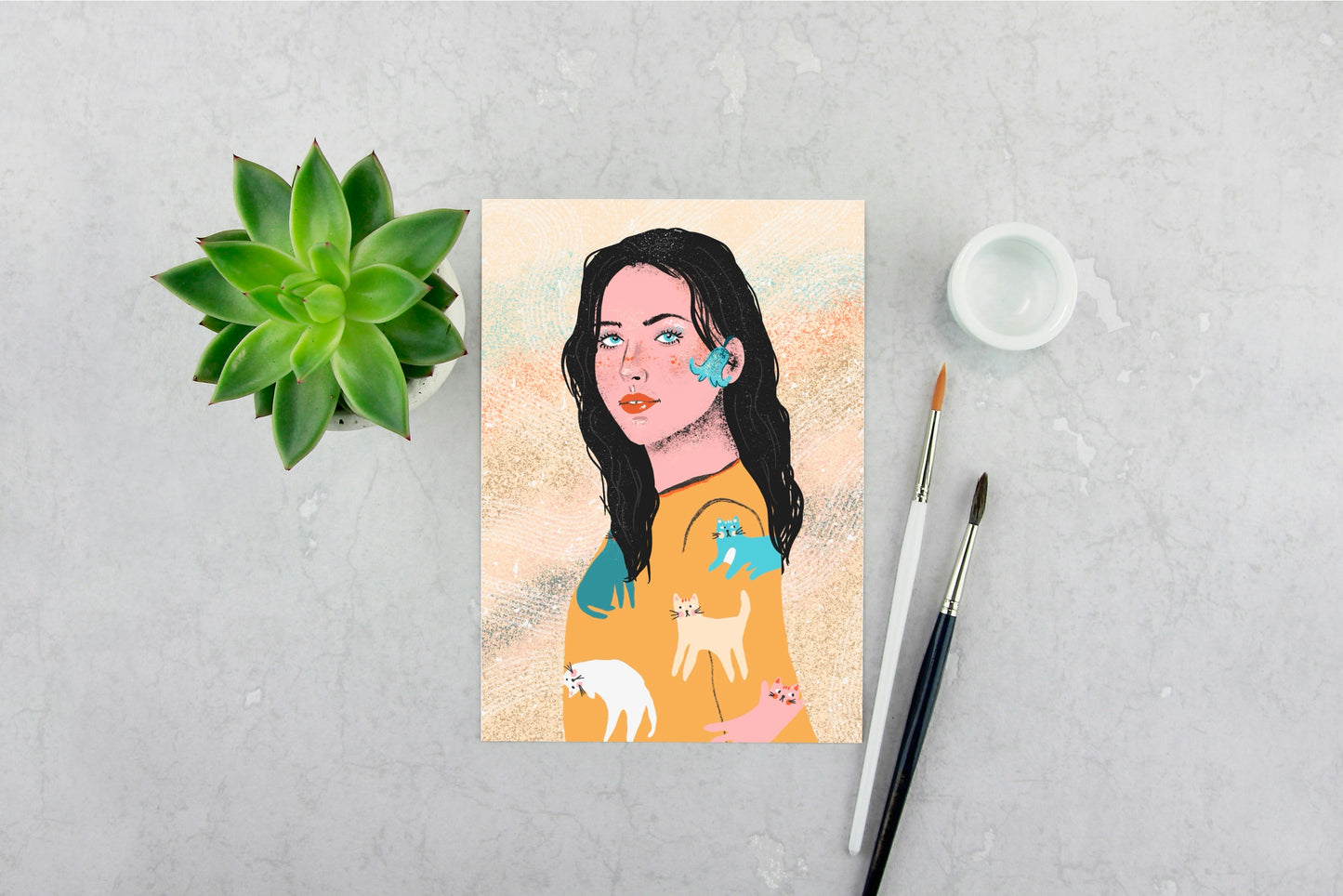 Girl in a Cat Jumper