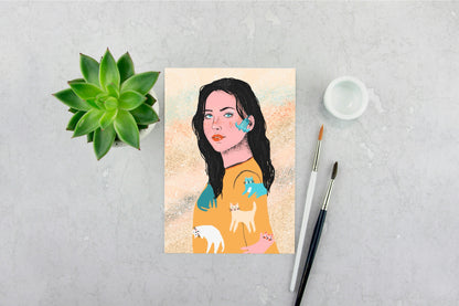 Girl in a Cat Jumper