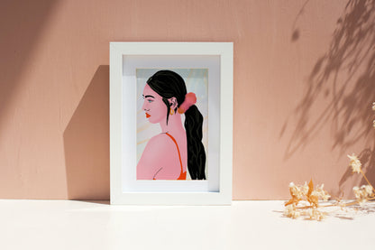 Girl with Long Black Hair