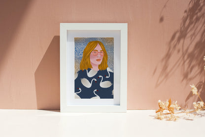 Girl with Swan Jumper