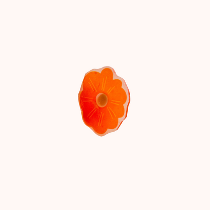 Orange Flower Pin