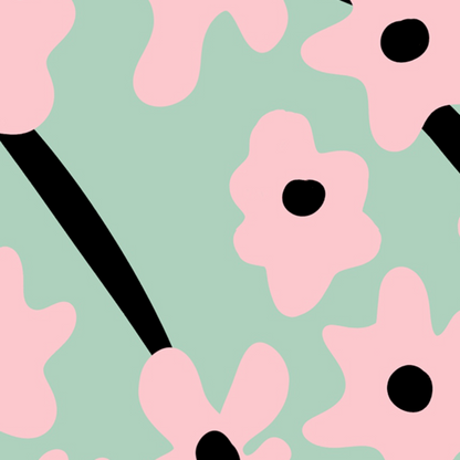 Pink Flower Pattern Bookmark