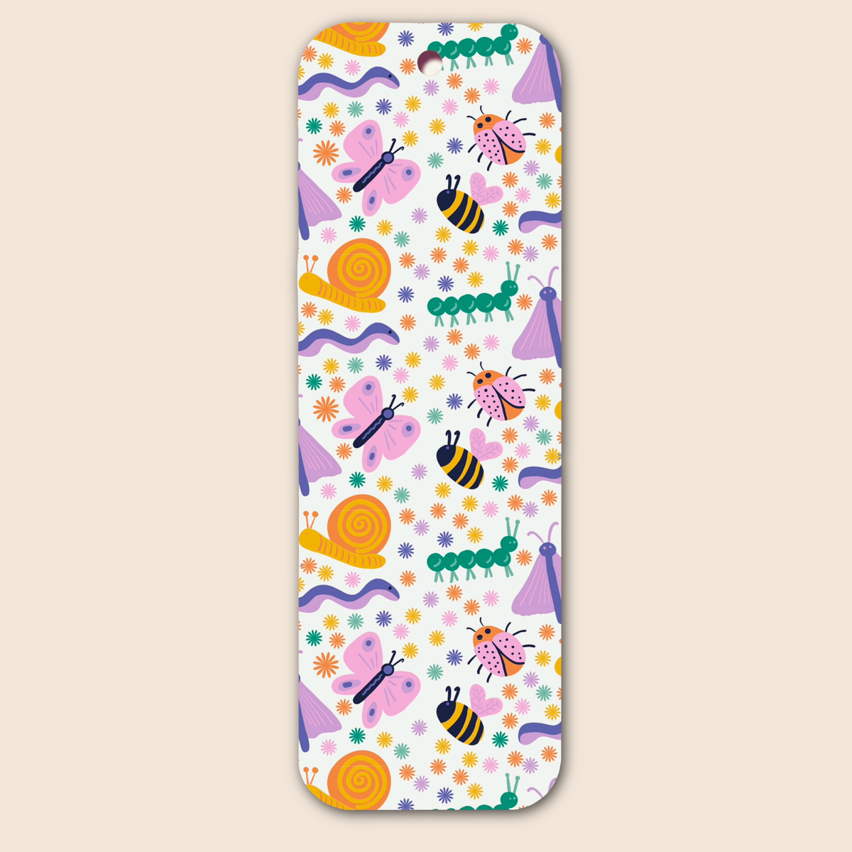 Snail Bee Butterfly Pattern Bookmark