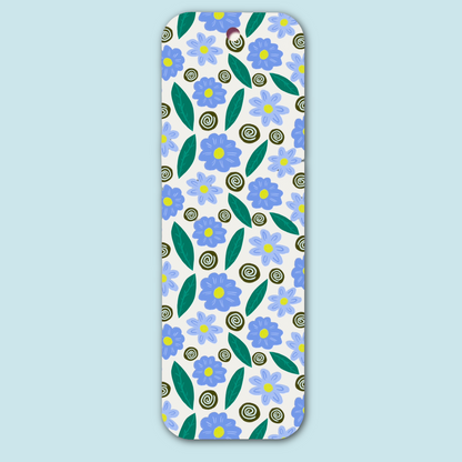 Blue Flower Pattern Bookmark