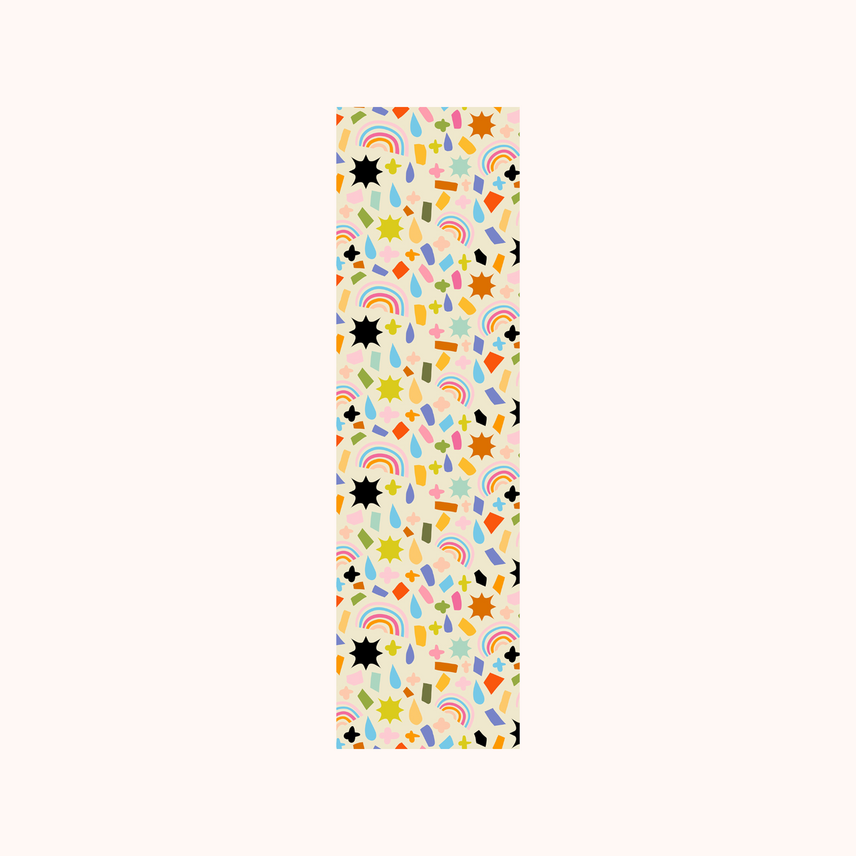 Rainbow Raindrops Pattern Bookmark