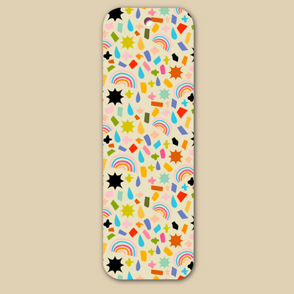 Rainbow Raindrops Pattern Bookmark