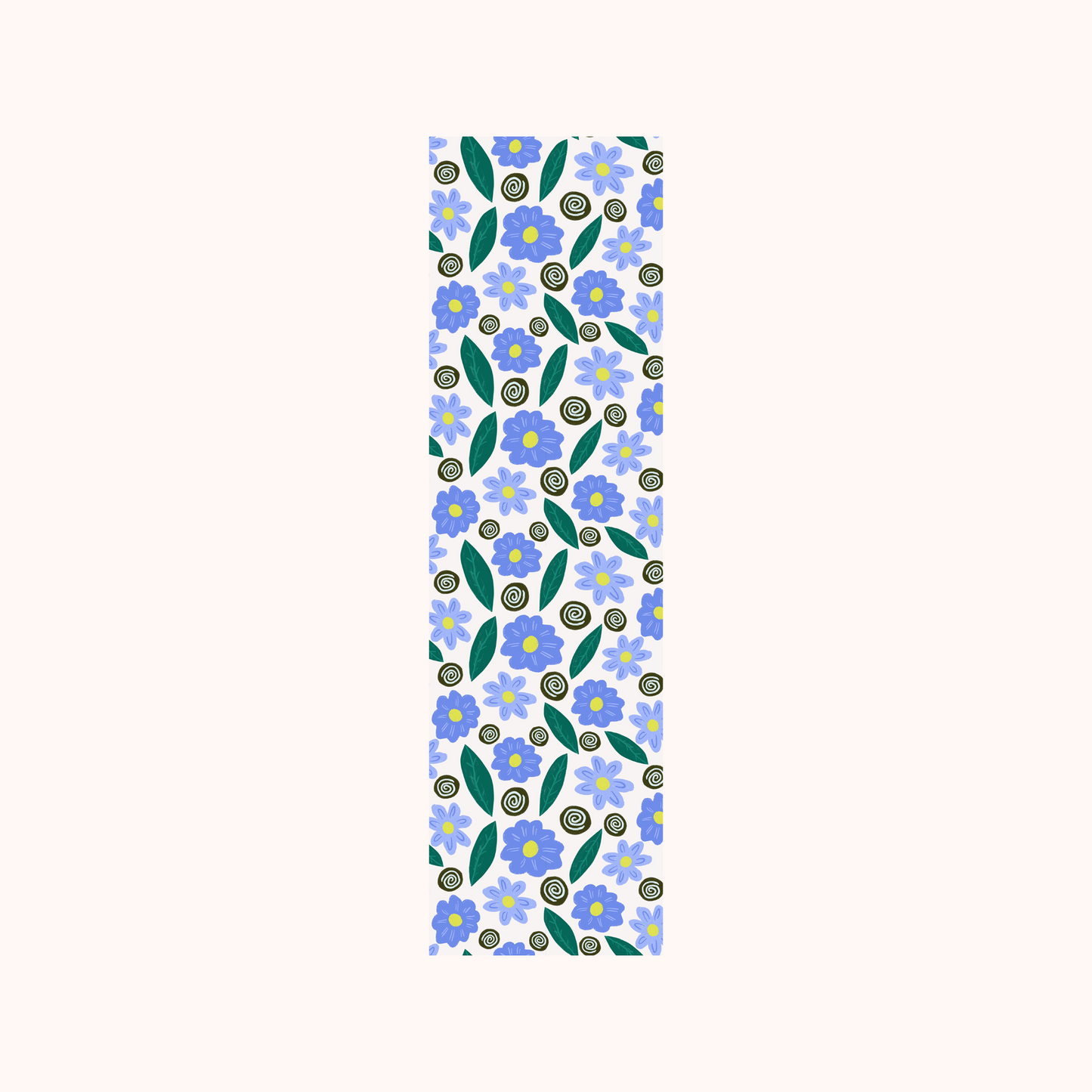Blue Flower Pattern Bookmark