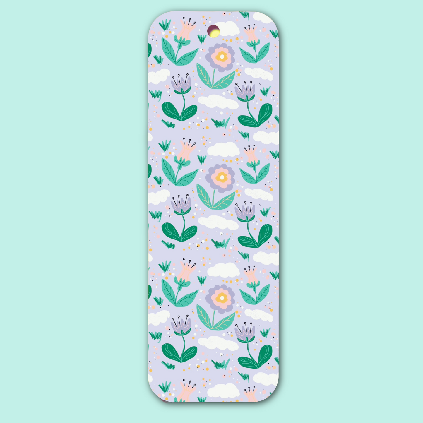Blue Flower Pattern Bookmark