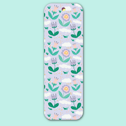 Blue Flower Pattern Bookmark