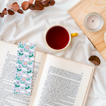 Blue Flower Pattern Bookmark
