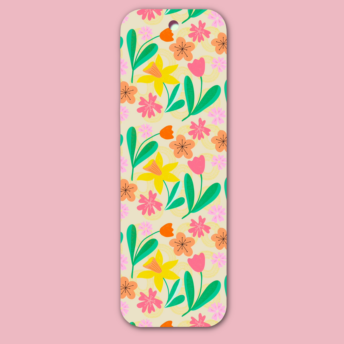 Spring Flower Pattern Bookmark