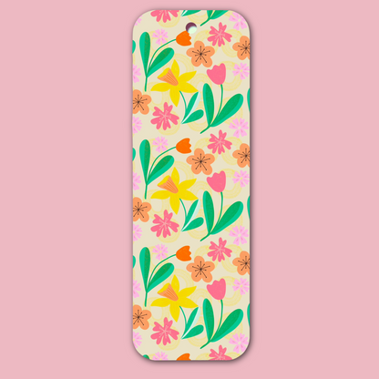 Spring Flower Pattern Bookmark