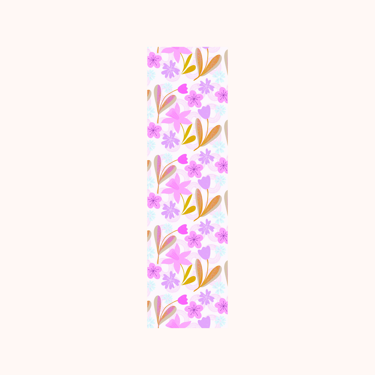 Purple Flower Pattern Bookmark