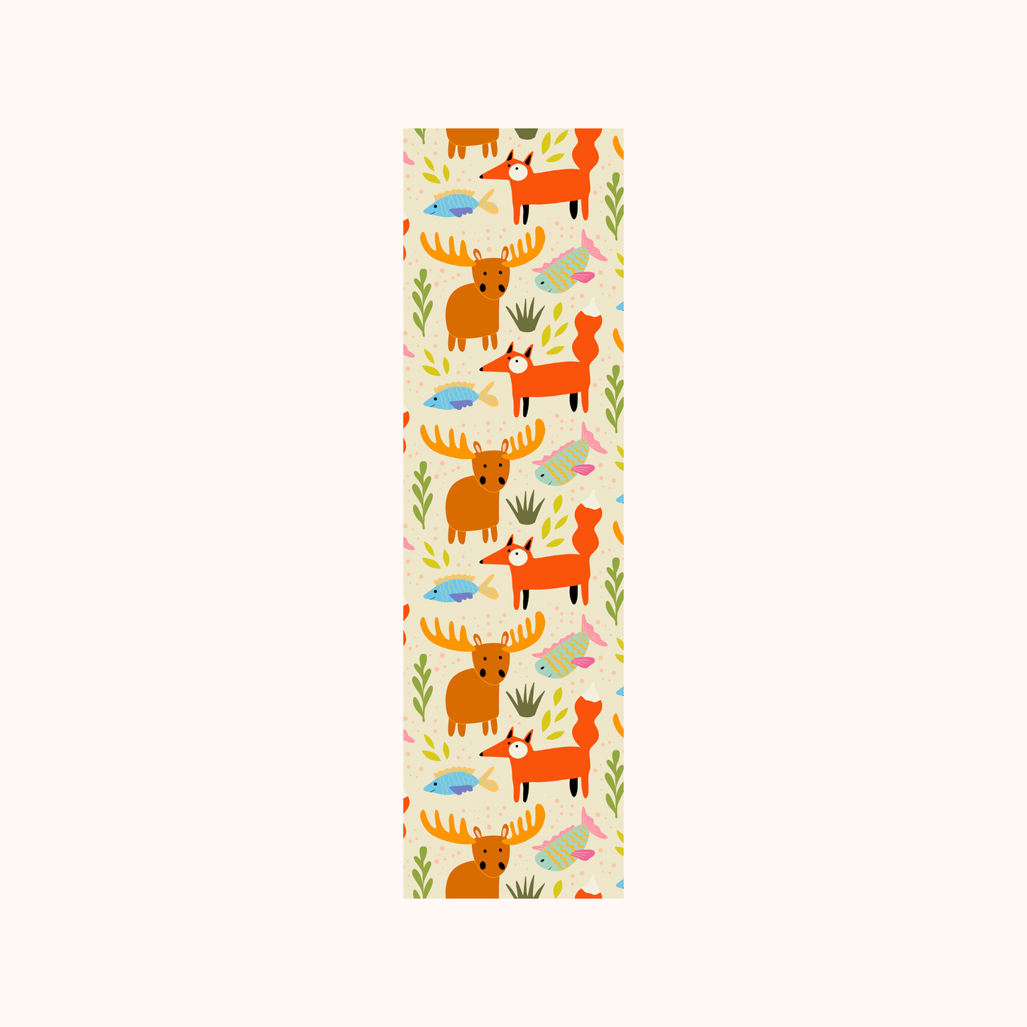 Moose Fox Pattern Bookmark