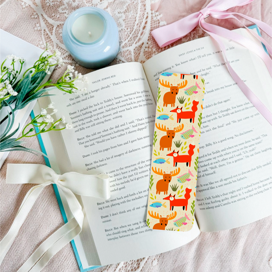 Moose Fox Pattern Bookmark