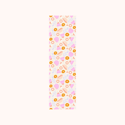 Pink Flower Pattern Bookmark