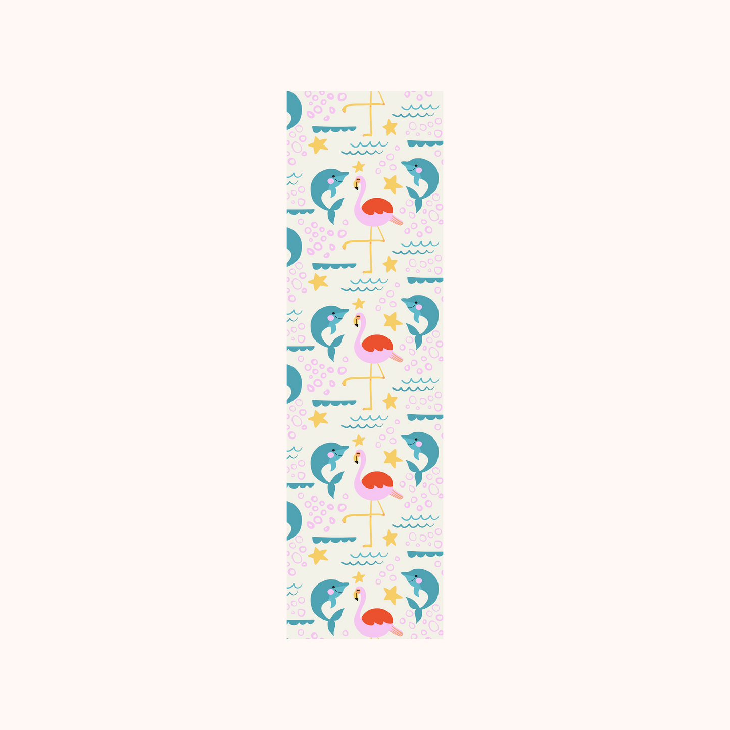 Flamingo  Dolphin Pattern Bookmark