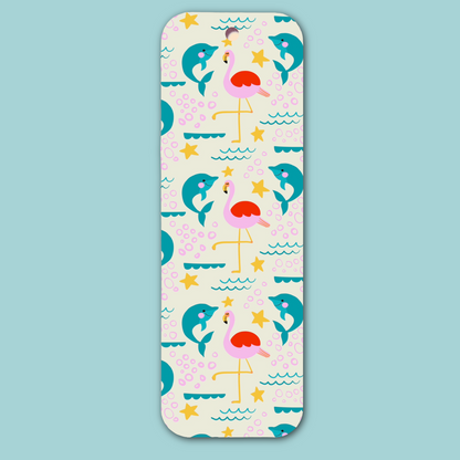 Flamingo  Dolphin Pattern Bookmark