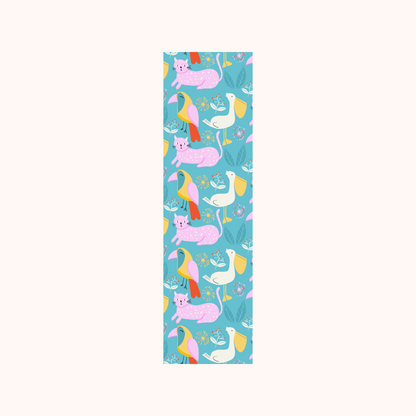 Cat Pelican Pattern Bookmark
