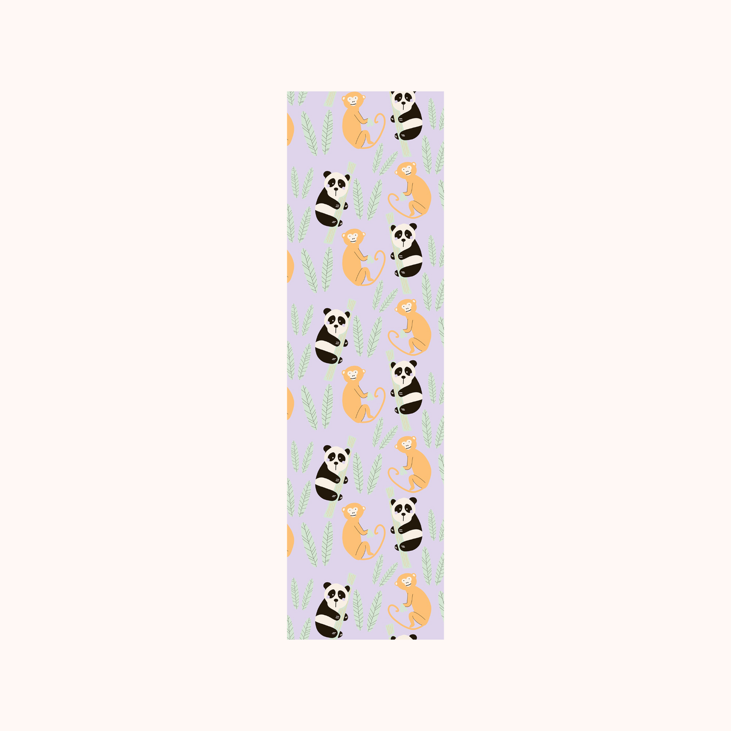 Panda Monkey Pattern Bookmark