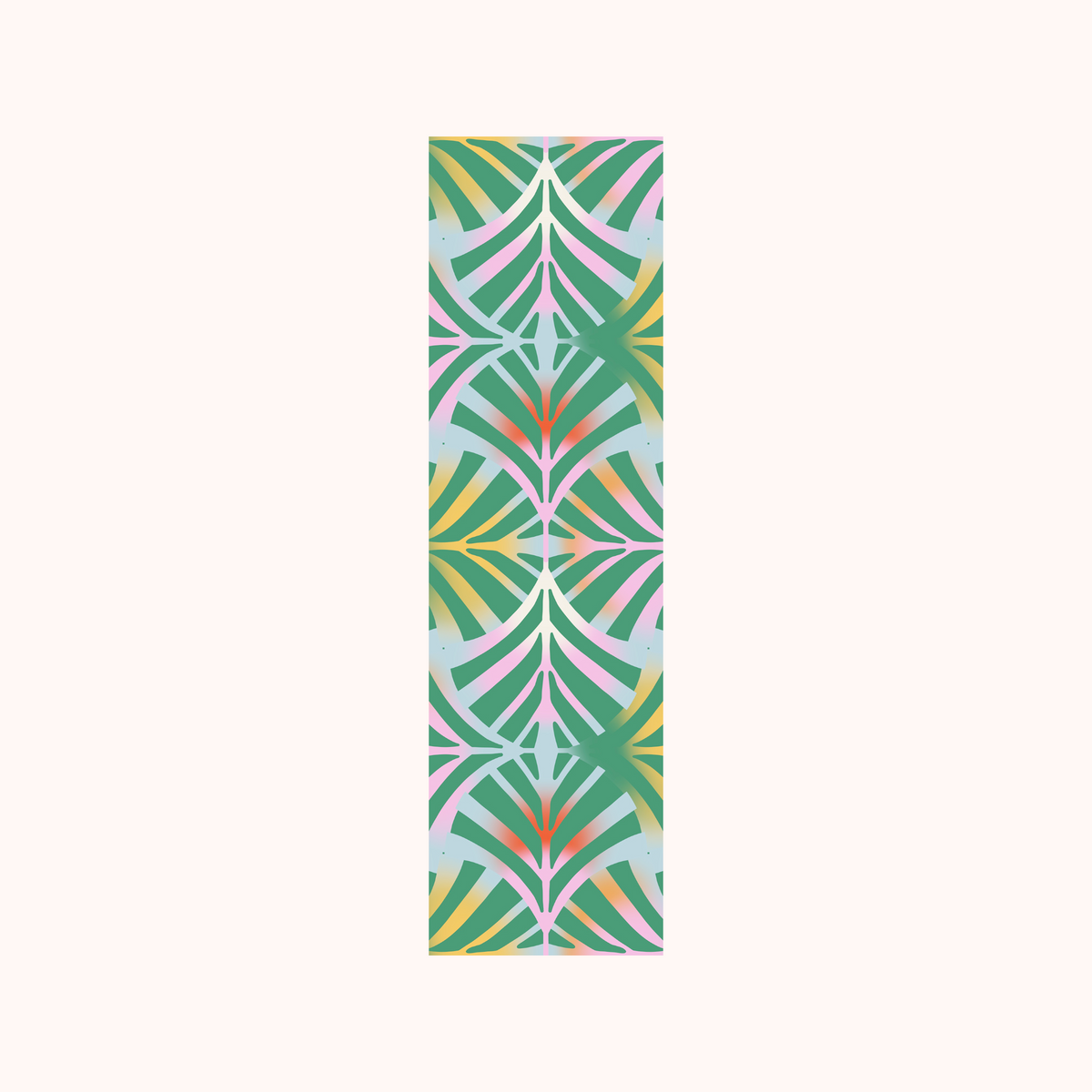 Geometric Pattern Green Pink Bookmark
