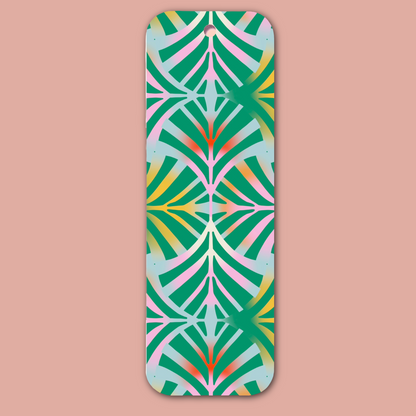 Geometric Pattern Green Pink Bookmark