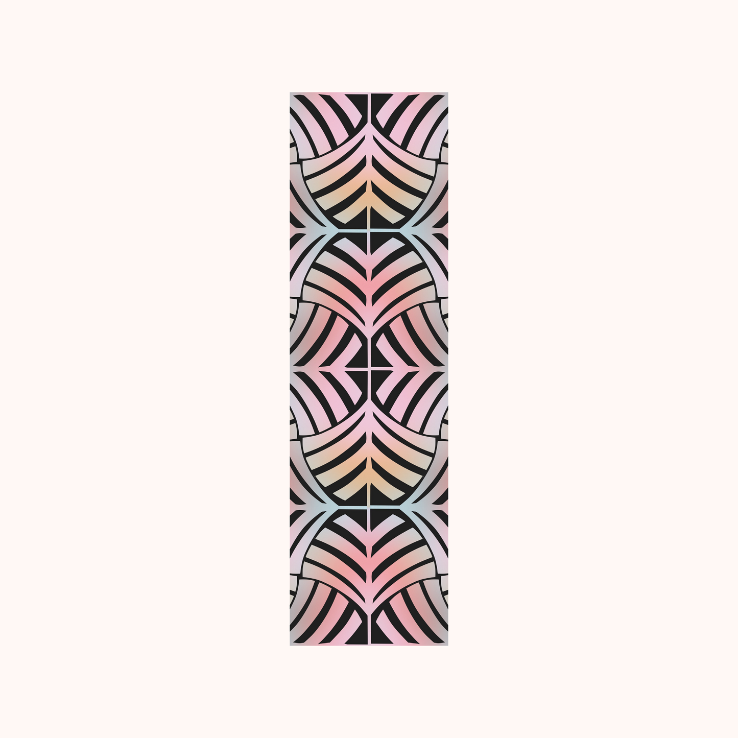 Geometric Pattern Black Pink Bookmark